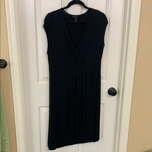 Soma Black Sheath Dress with V-Neck Cap Sleeves